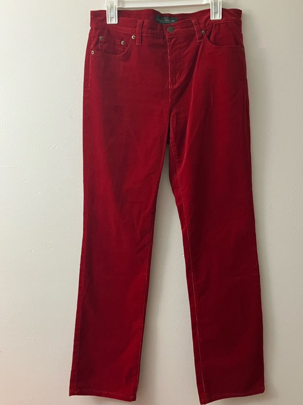 Lauren Ralph Lauren Women's Straight-Leg Corduroy Jeans in Red